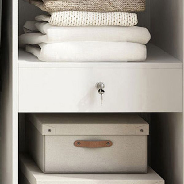 Contemporary Style Wardrobe Armoire Wood Armoire with Sliding Door for Bedroom