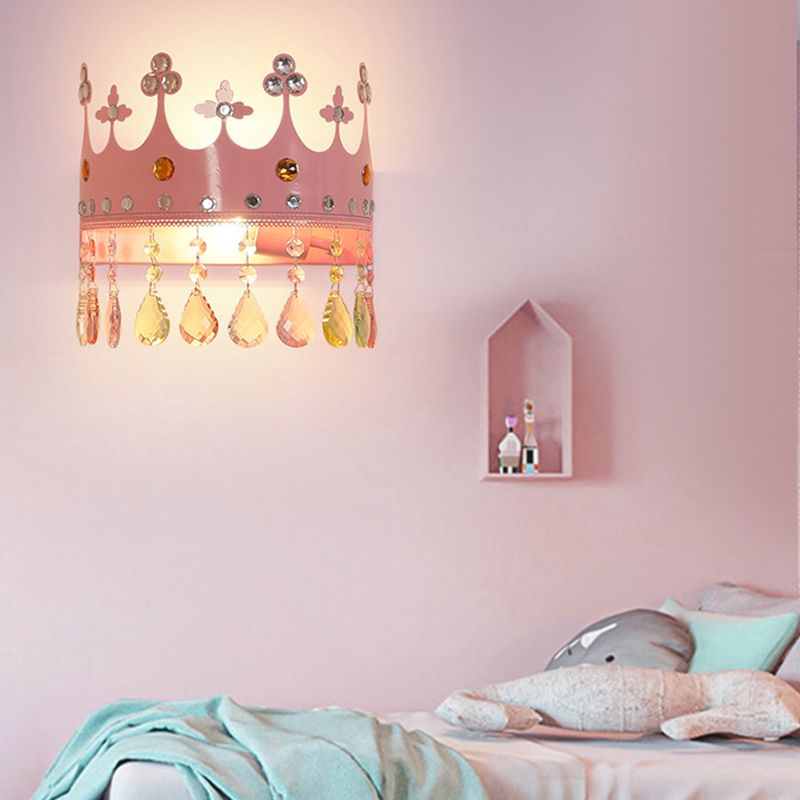 Nordic Style Wall Mount Light Crown Shape Wall Lamp for Children's Room