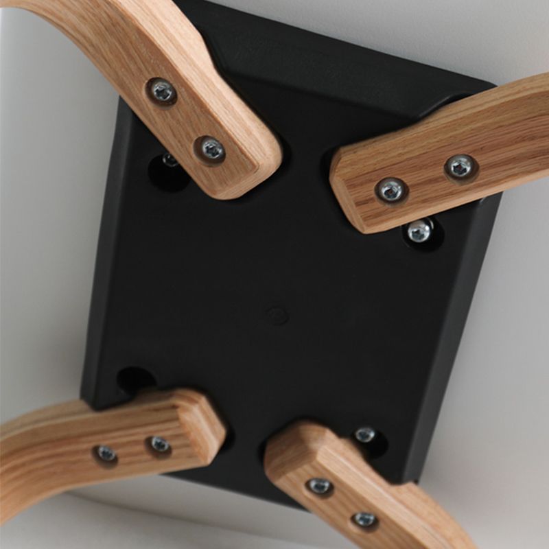 Scandinavian Armless Bar Height Stool Plastic and Solid Wood Bar Stool for Living Room