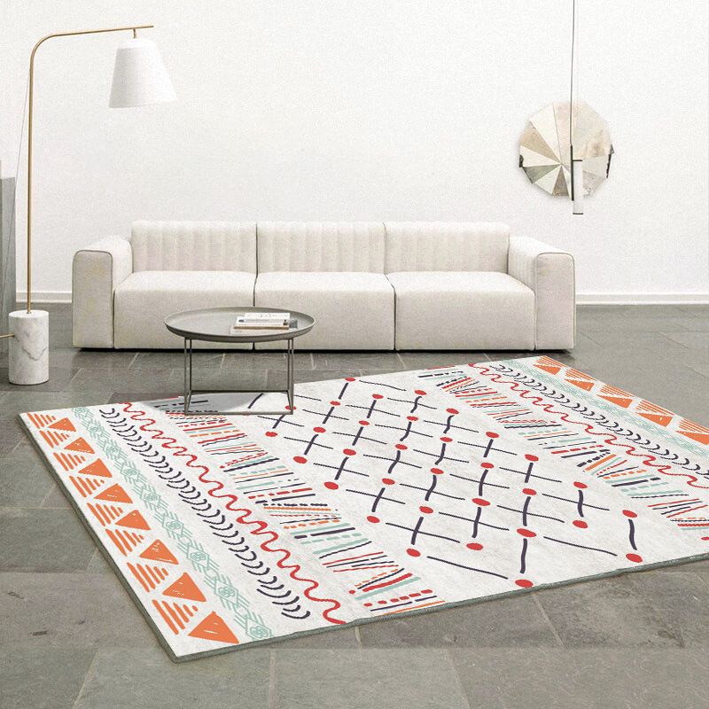 Nostalgia Boho Indoor Rug Distinctive Tribal Classicism Rug Anti-Slip Backing Carpet for Home Decor