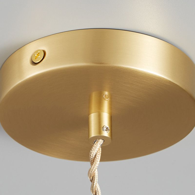 Lampada sospesa in bronzo in bronzo in vetro in stile a sospensione geometrica in stile retrò industriale per sala da pranzo