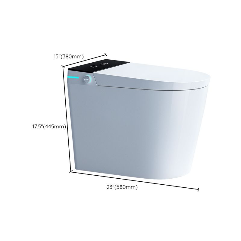 Modern Flush Toilet Heated Seat One-Piece Toilet with Slow Close Seat