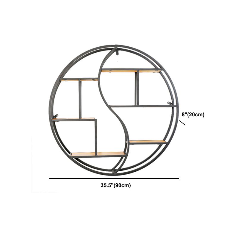 Modern Iron Floating Bookshelf Living Room 7.87" W Book Shelf