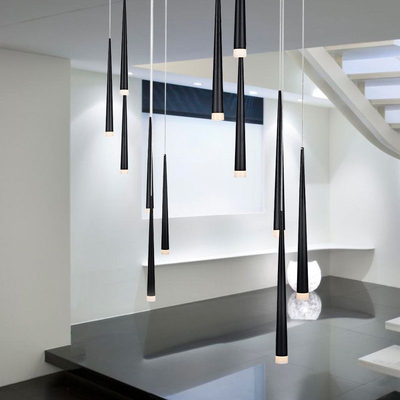 Minimalistische lineare Anhängerbeleuchtung, langes Acrylhängellicht für Wohnzimmer