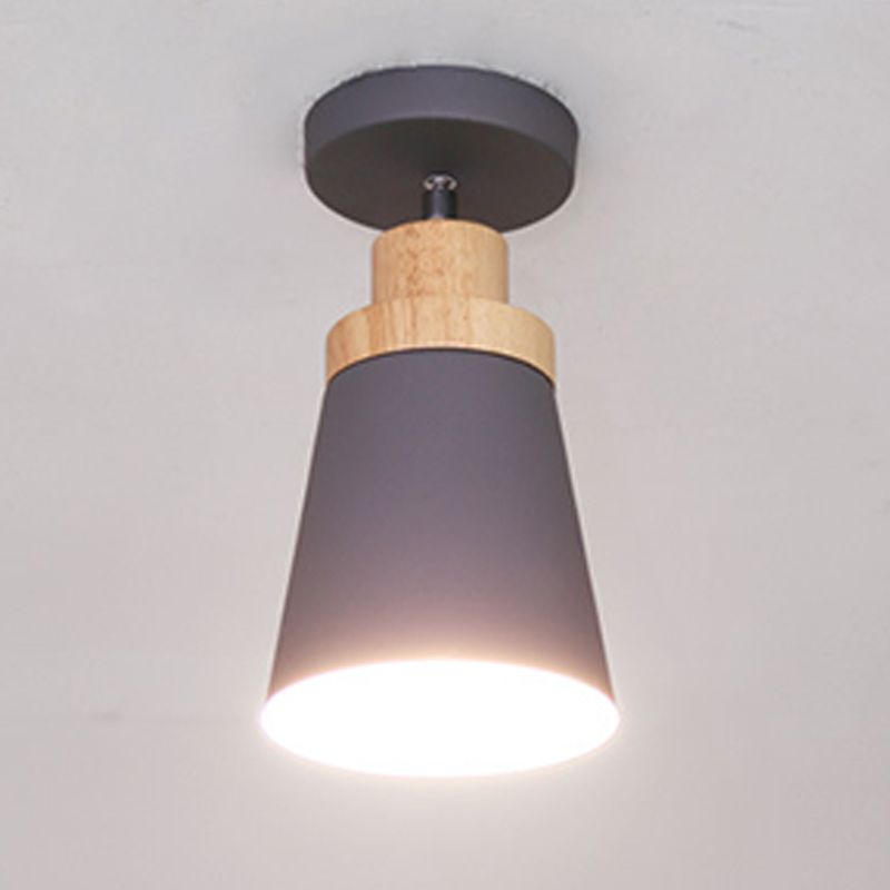 Semi Mount Lighting Modern Style Metal Semi Flush Light Fixture