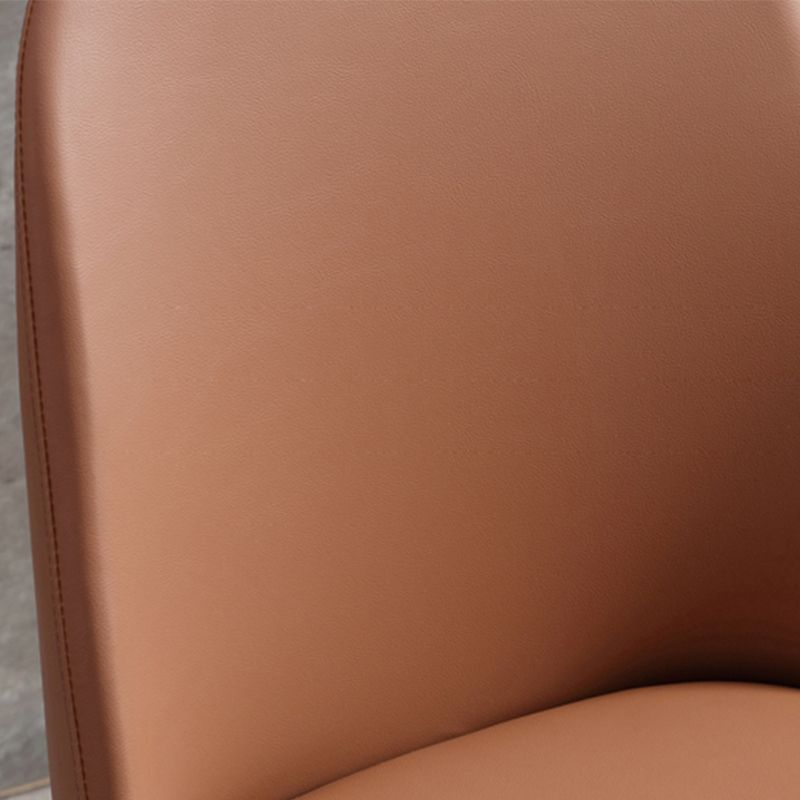 Faux Leather Dining Chairs Industrial Parsons Armless Side Chair