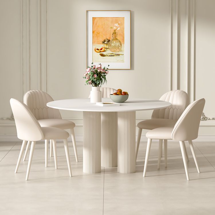 1/5 Piece Stone Top Contemporary Style Dining Room Chair Set