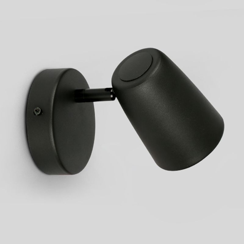 Cylindre de lumière murale en métal moderne à 1 lumière