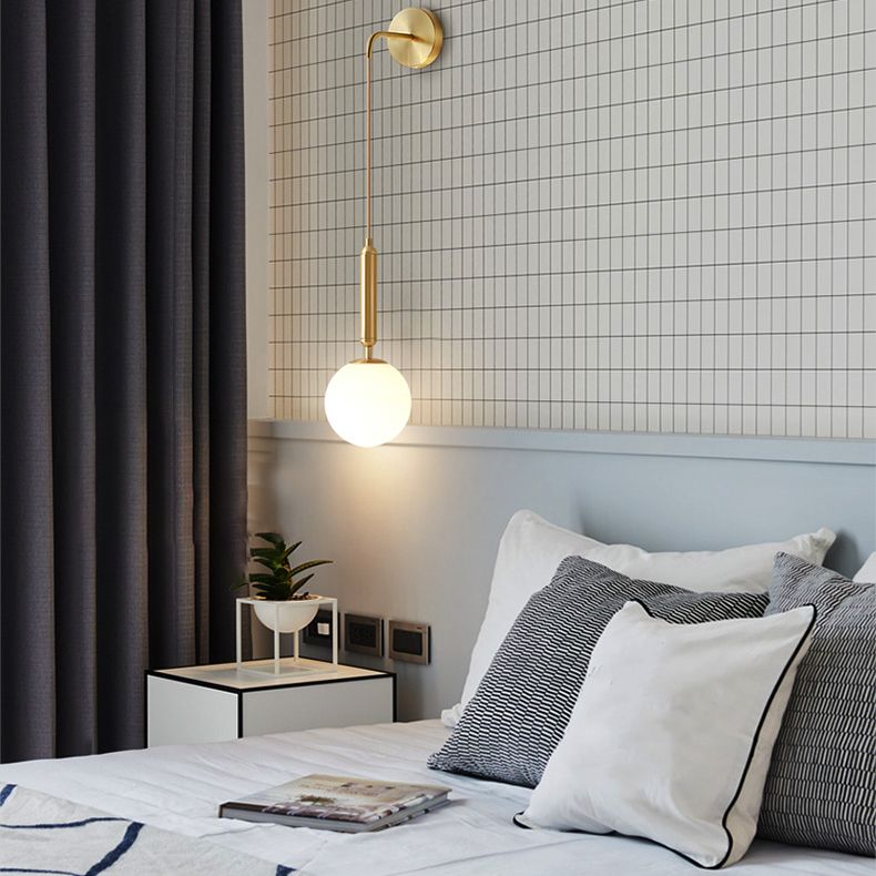 Glas kugelförmige Wandlampen zeitgenössische 1 leichte Wandleuchte Leuchten