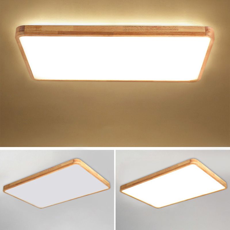 Moderne Flush Mount Light Armaturen Hout Flush Kroonluchter
