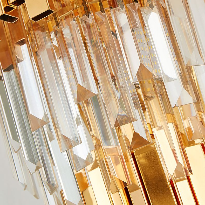 Lámpara de luz de apliques de cristal posmodernos de 2 cabezas de pared para sala de estar de dormitorio