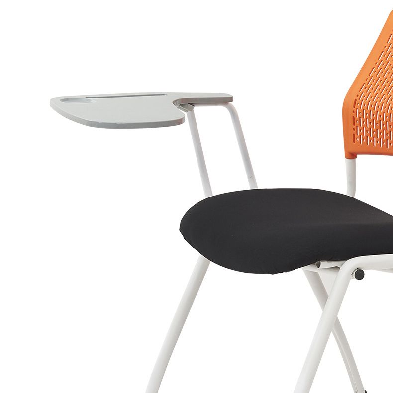 Contemporary Desk Chair Mid-Back No Wheels Armless Office Chair