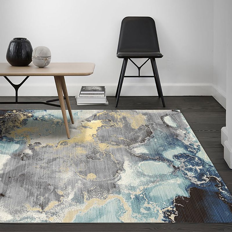 Leisure Area Rug Simplicity Abstract Print Rug Polyester Stain Resistant Carpet for Home Decor