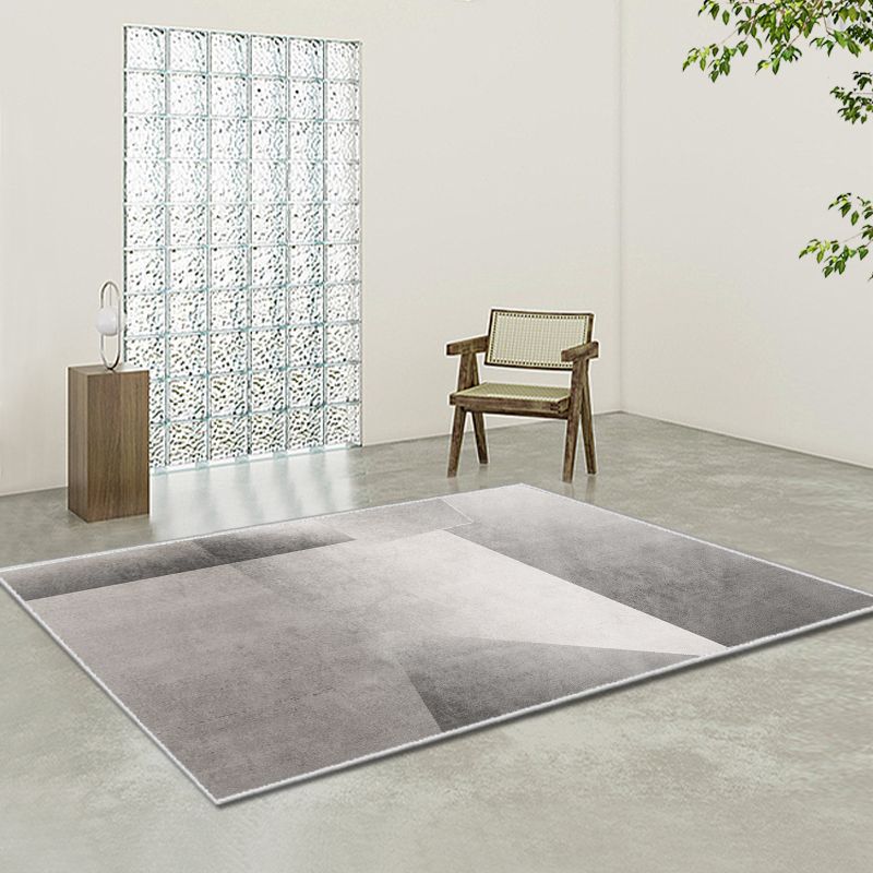 Chic Modern Area Rug Geometric Pattern Polyester Area Carpet Non-Slip Backing Rug for Living Room