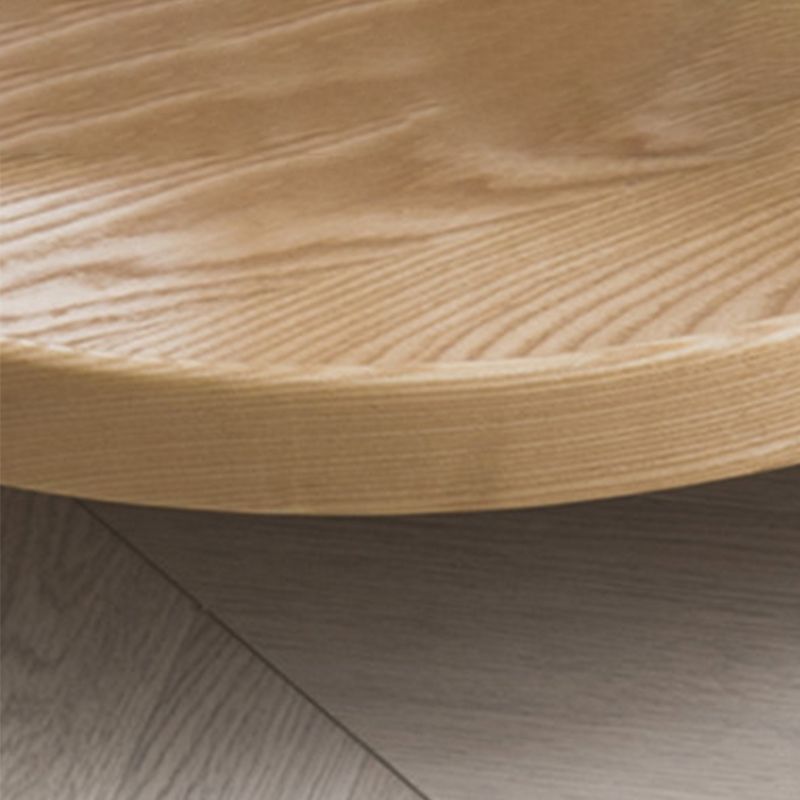 Scandinavian Round Tray Top Side Table Wooden 3 Legs End Table with Shelf