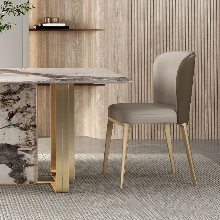 Glam Style Sintered Stone Dining Set 1/2/3/5/6 Pieces Dining Set for Dining Areas