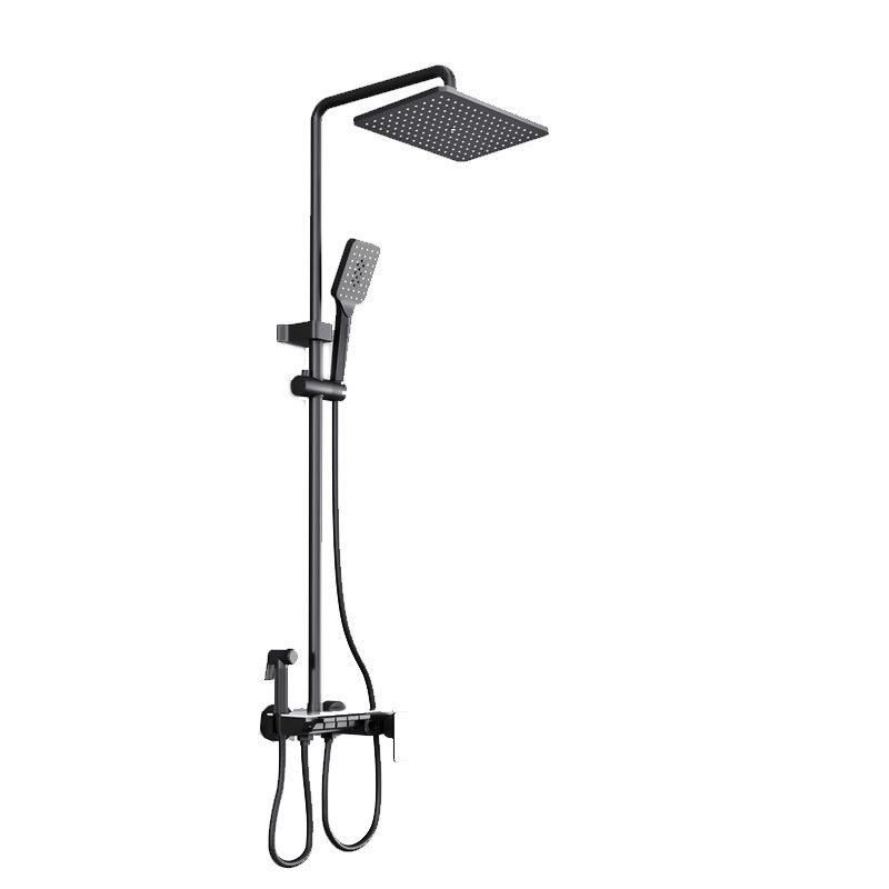 Modern Shower System Push Button Handle Wall Mounted Shower Head Combo