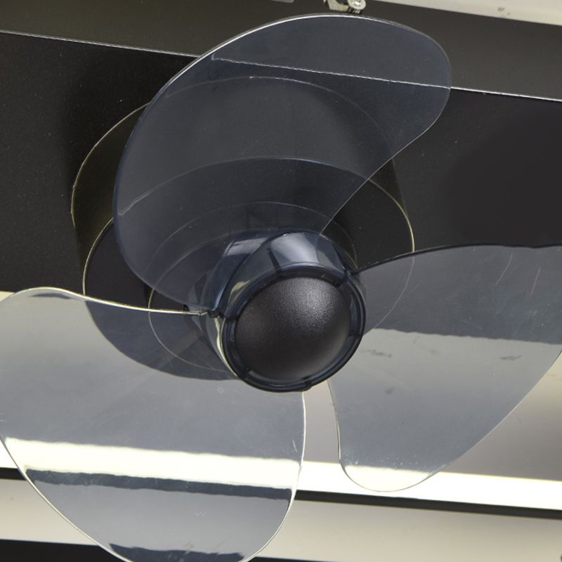Lámpara de ventilador LED geométrico moderno de 360 grados de semi flush de montaje de montaje con rubor