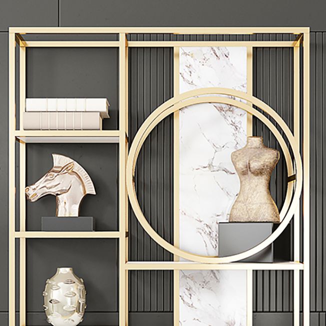 11.81 "W Bücherregal Glam Style Open Back -Bücherregal für Home Office