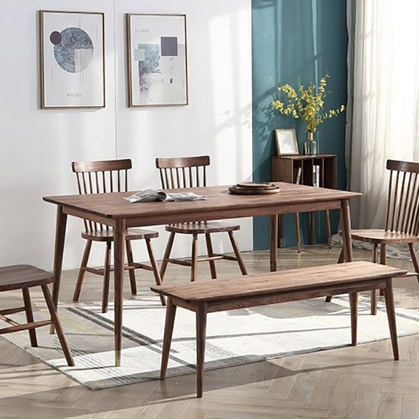 Table à manger en bois de forme de forme rectangle Luxury avec 4 jambes