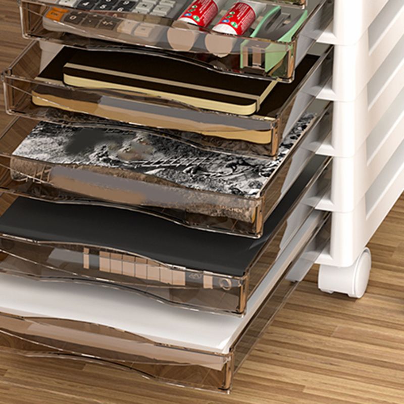 Transparent Filing Cabinet Modern Plastic Drawers File Cabinet