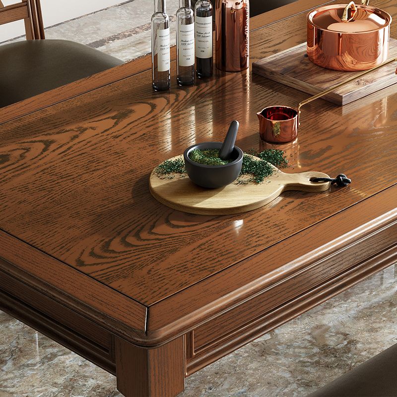 Traditional Solid Wood Dining Set Standard Height with Rectangle Top Dining Room Set