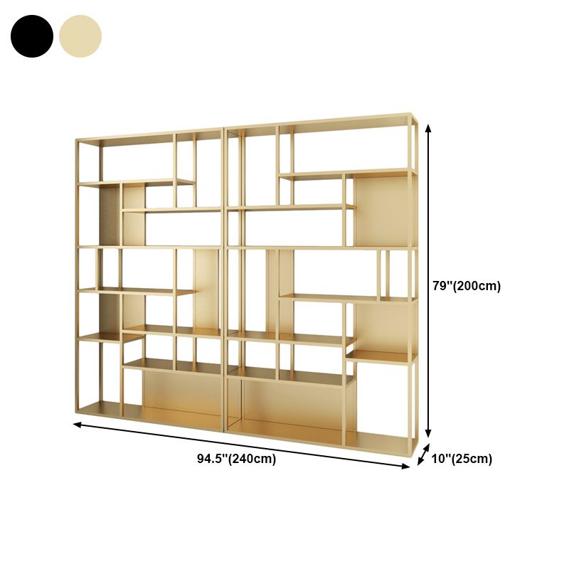 Modern Style Metal Bookshelf Open Etagere Shelf Bookcase for Office