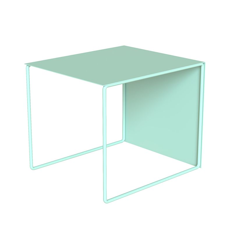 Mid-Century Modern Metal Frame Rectangular Single Coffee Table