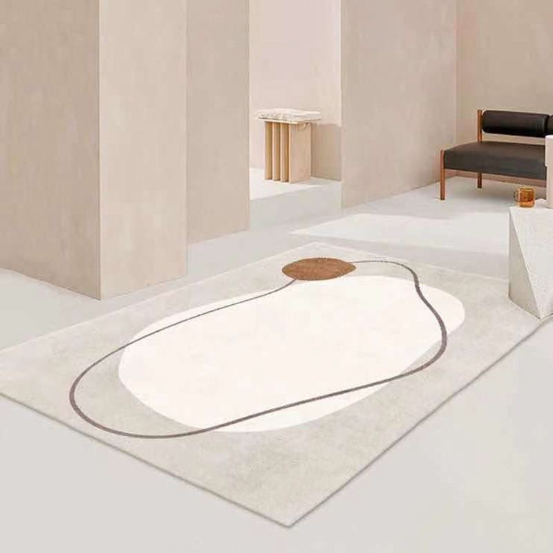 Alfombra de poliéster moderno moderno alfombra cubierta círculo interior para sala de estar para sala de estar