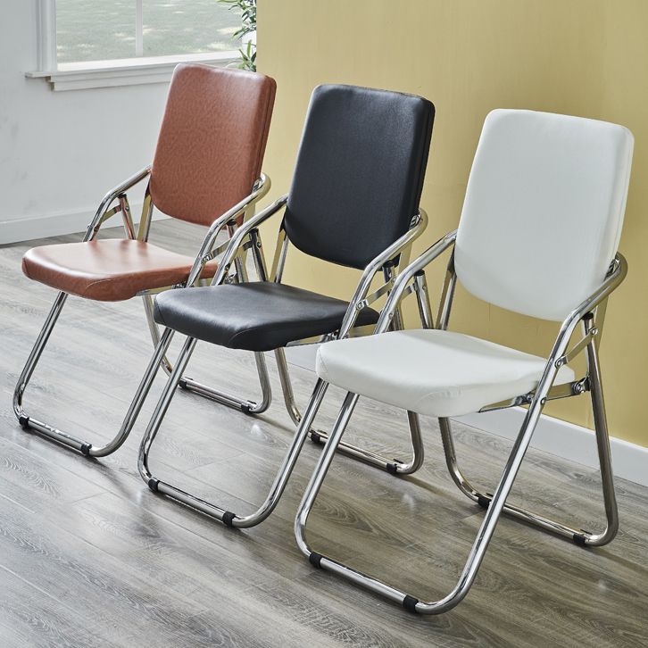 Chaise moderne d'intérieur et d'extérieur en métal, chaise d'appoint à dossier ouvert avec accoudoirs