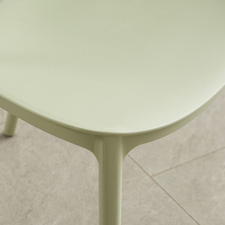 Scandinavian Plastic Armless Dining Chairs Indoor Stackable Side Chair