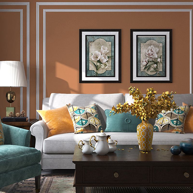 Solid Color Patterned Wallpaper Roll Unpasted Modern Living Room Wall Art, 19.4-sq ft