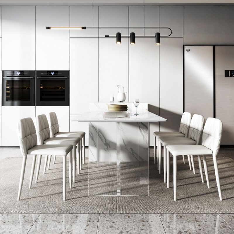 1/4/5/6/7/8 Pcs Dining Chairs Set Sintered Stone Dining Room Set