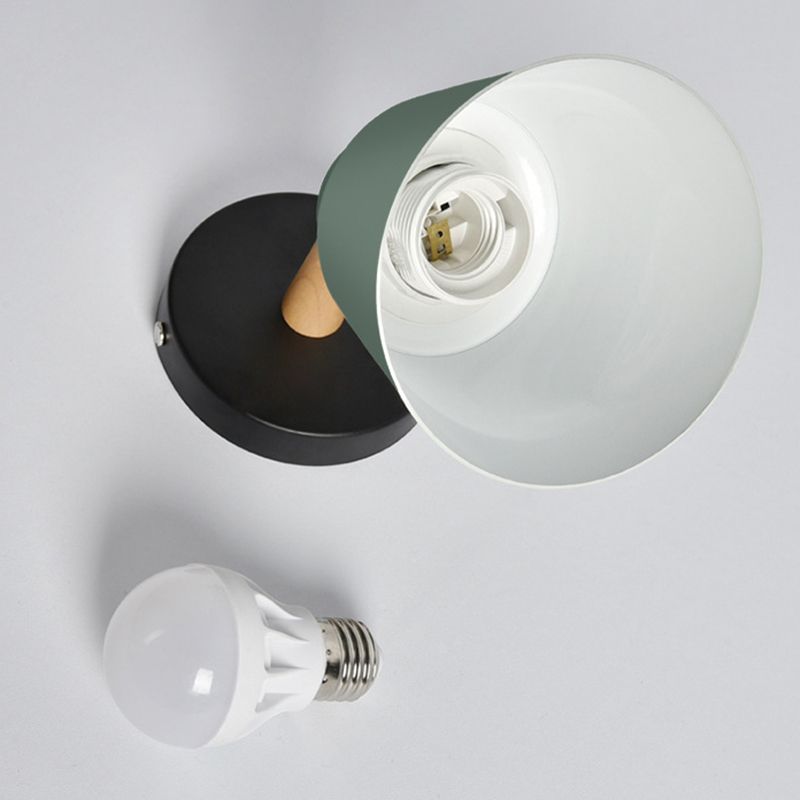 Contemporary Wood Wall Light Macaron Lighting for Living Room