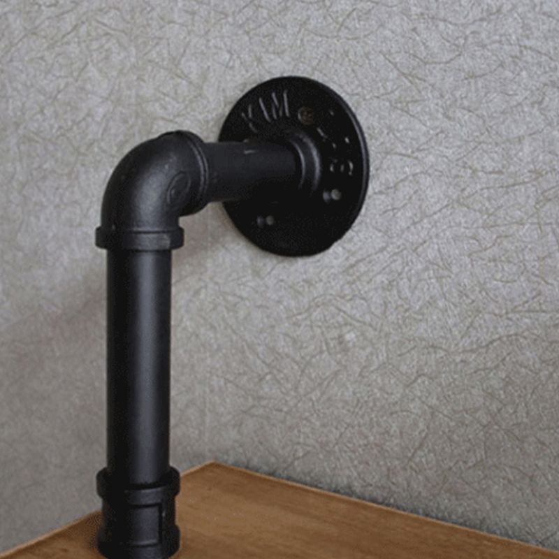 Wandeinheit und Etagere Bücherregal Industrial Black Eisenrahmen und Kiefernholzregal