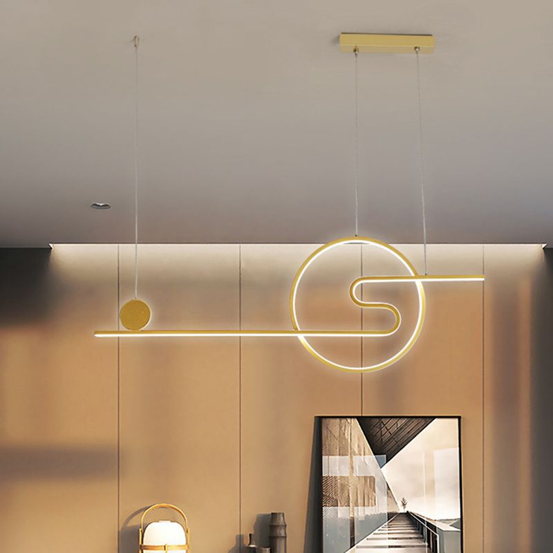 Sole e nuvola Design a pendente Minimal Acrilic Sala da pranzo LED LED LED Light in luce calda/bianca, bianco/nero/oro