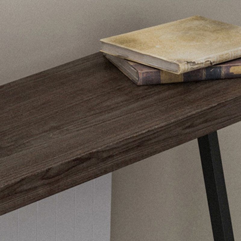 Solid Wood Mid-Century Console Sofa Table X-base Console Table, 31.49" H
