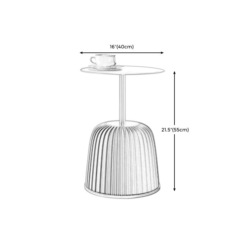 Modern Coffee/White Round Coffee Table Porcelain Metal Cocktail Table