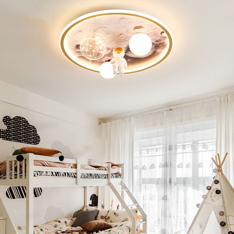 LED Acrylic Shaded Ceiling Light Children Flush Mount Lighting for Foyer