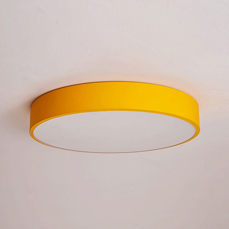 Plafonnier encastré circulaire en métal à LED de style simple