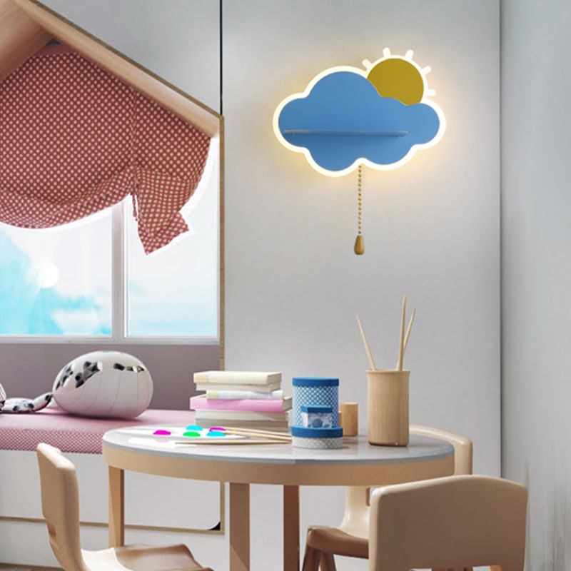 Nordic Style Wall Mount Light Cloud Shape Wall Lamp for Children's Room