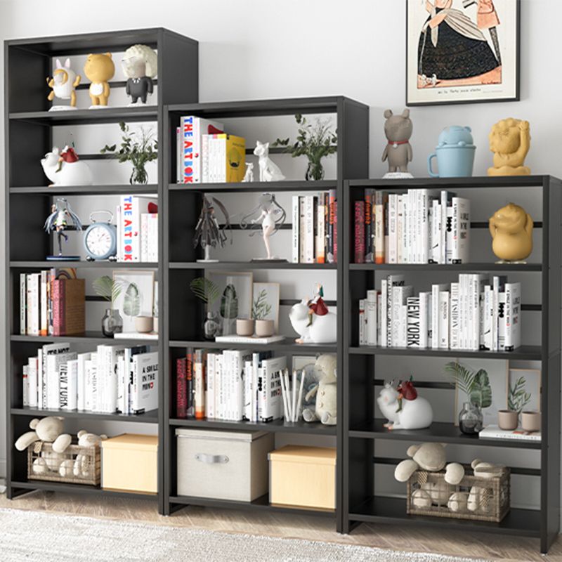 10" Wide Standard Bookcase and Steel Open Book Shelf with Rectangular Shelves