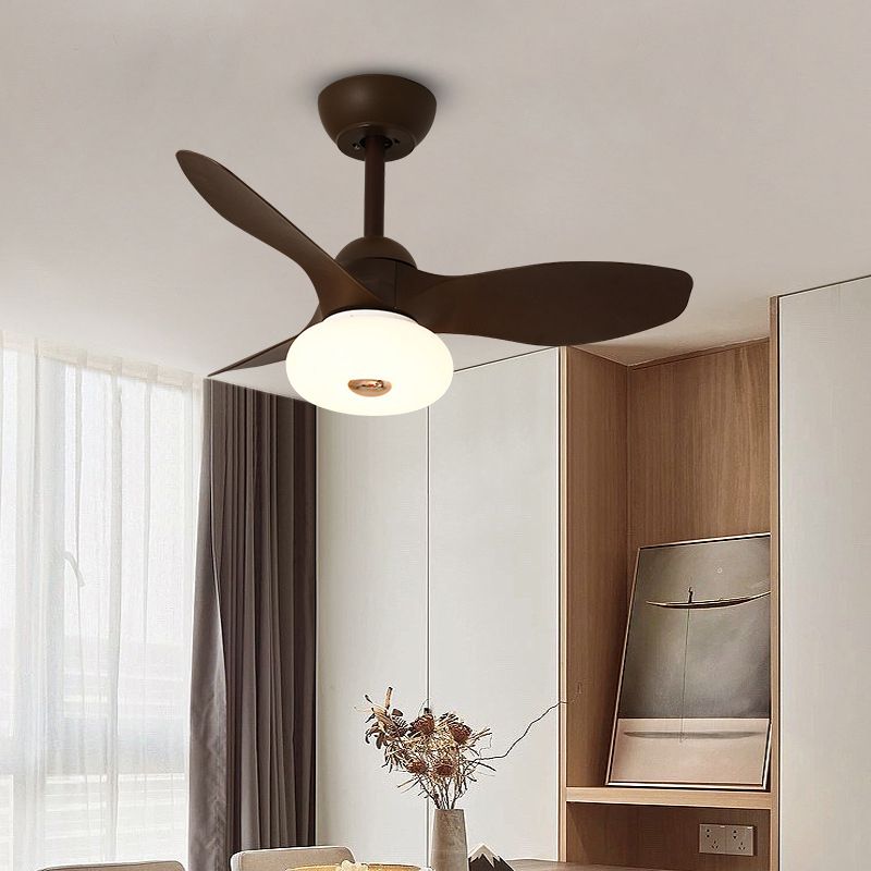Fan Shape Metal Ceiling Fans Modern Style 1-Light Ceiling Fan Fixtures