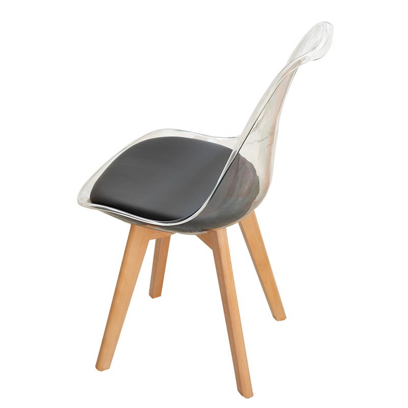 Modern Indoor-Outdoor Chair Transparent Acrylic Side Chair for Dining Room