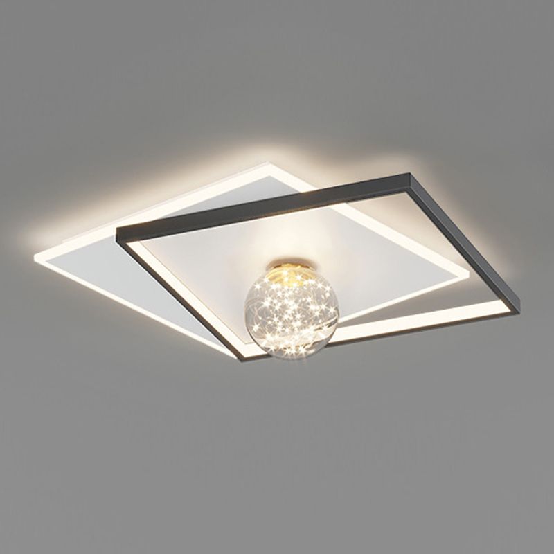 Modern Geometric Ceiling Lighting Metal LED Bedroom Ceiling Flush Mount