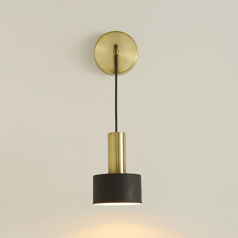 Postmodern Small Wall Hanging Light Metallic Single-Bulb Bedside Reading Wall Lamp
