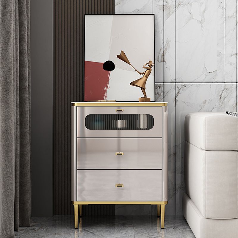 Contemporary Storage Chest Vertical Storage Chest Dresser 15.7" Wide