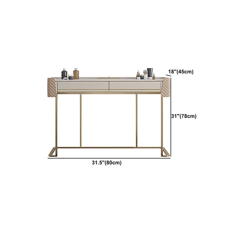 Bedroom Make-up Vanity in Matte Finish Stone Top Dressing Table