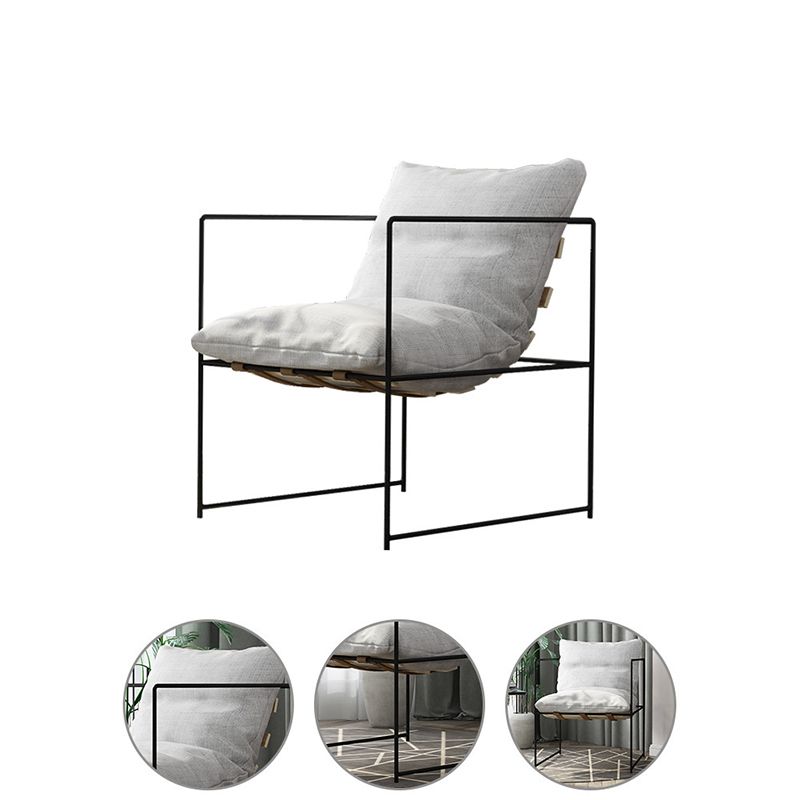 26.77" Wide Contemporary Style Single Sofa Chair Metal Round Arm Chair