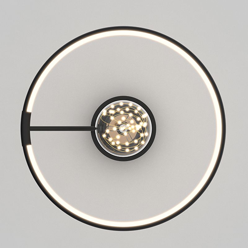 2- Light Spherical Ceiling Lamp Modern Style Glass Ceiling Lighting for Living Room